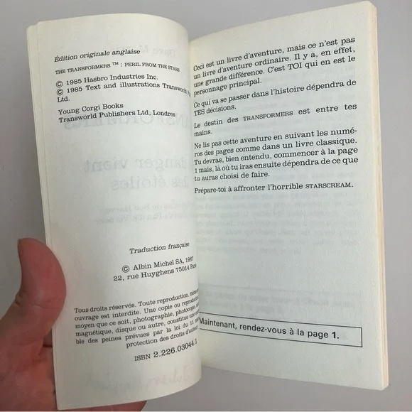 80s Vintage Transformers French Book Livre Jeu Vous êtes le héro 1980s Francais - Picture 5 of 7
